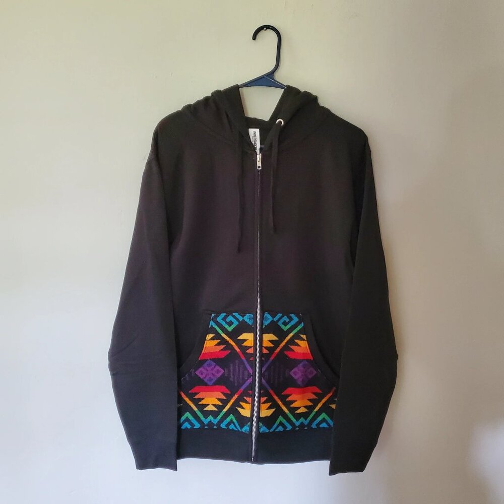 Lindy Design Small Black Zip Up Sweatshirt